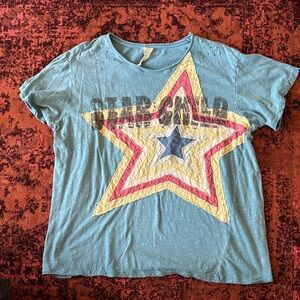 Magnolia Pearl Starburst Kids T-Shirt - Blue and Yellow